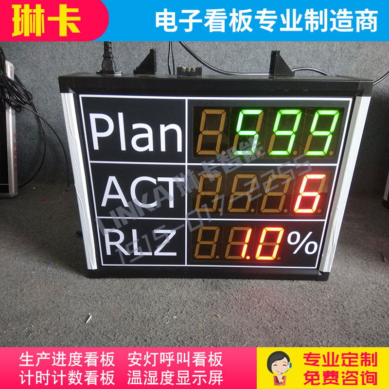 車間生產(chǎn)計劃進(jìn)度雙色LED電子看板